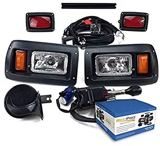 New RecPro Club CAR DS Golf CART Deluxe Street Legal Halogen Light Kit 1993-UP