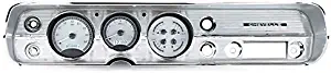 Dakota Digital 64 65 Chevy Chevelle El Camino Analog Dash Gauges Kit Silver Alloy White VHX-64C-CVL-S-W