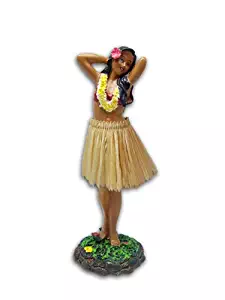 KC Hawaii Leilani Dashboard Hula Doll Flower Placing Pose 7"