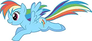 13 inch Rainbow Dash Pegasus MLP My Little Pony Removable Peel Self Stick Adhesive Vinyl Decorative Wall Decal Sticker Art Kids Room Home Decor Girl Children Bedroom Nursery 13 x 6 inches Tall