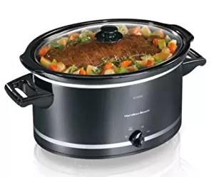 Versatile HAMILTON BEACH 8-Quart Extra-Large Capacity Slow Cooker, Black