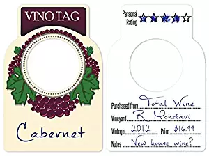 Vino Tag Two Sided Wine Tags (100) - New Packaging, Same Great Product