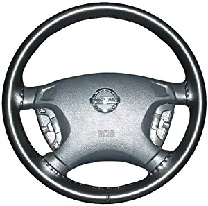 Wheelskins Genuine Leather Black Steering Wheel Cover for Chevy -Size AXX