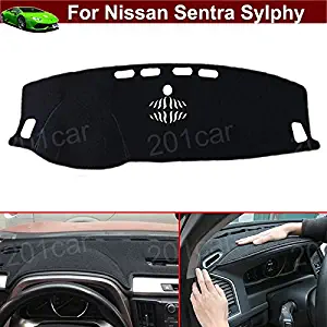 Tiantian New 1pcs Black Premium DashMat Dash Carpet Original Dash Covers Dashboard Cover Custom Fit for Nissan Sentra 2012 2013 2014 2015 2016 2017 2018 2019