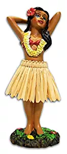 KC Hawaii Hula Girl Posing Mini Dashboard Doll 4.4"