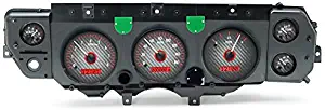 Dakota Digital VHX-70C-CVL-C-R Compatible with 1970-72 Chevy Chevelle SS, Monte Carlo and EL Camino and 1971 GMC Sprint SP Analog Dash Gauge System Carbon Fiber Red Backlighting