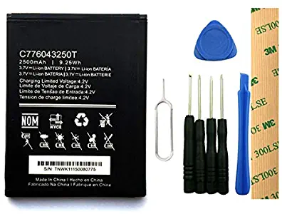 for BLU Dash X LTE D0010U / D0010UU Replacement Battery C776043250T Free Adhesive Tool