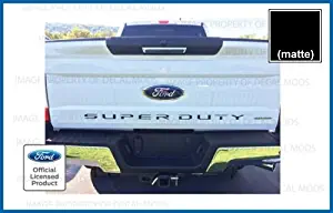 Decal Mods 2017-2019 Tailgate Decal Sticker Letter Inserts Inlays for Ford Super Duty Black (Matte) - CBM F250 F350 F450
