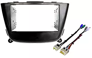 Aftermarket Radio Stereo Installation Double Din Dash Kit Mount Bezel Framing Frame fitted for 2000-2006 Nissan Sentra With Rocksford Fosgate System Adapter Wire Harness
