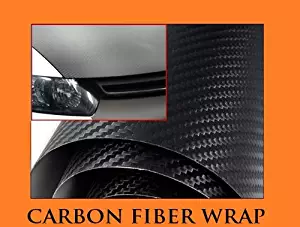 1992-1999 BMW E36 325I BLACK Carbon Fiber Hood Dash Mirror Roof Wrap Sheet Vinyl Decal 48" x 60" 1993 1994 1995 1996 1997 1998 92 93 94 95 96 97 98 99 325 I
