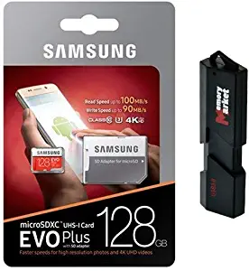 Samsung 128GB MicroSD XC Class 10 Grade 3 UHS-3 Mobile Memory Card for Samsung Galaxy S7 & S7 Edge S8 & S8 Plus & SD Memory Card Reader
