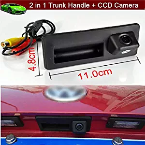 Replacement Car Trunk Handle + CCD Rear View Reverse Backup Parking Camera for Volkswagen VW Tiguan 2010 2011 2012 2013 2014 2015 2016 2017 2018 2019