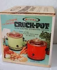 Vintage 1970s Orange Rival 3100 Crock Pot Slow Cooker