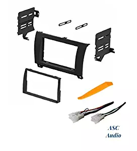 ASC Car Stereo Dash Install Kit and Wire Harness for Installing an Aftermarket Double Din Radio for some Toyota: 2008-2016 Sequoia and 2007-2013 Tundra - No Factory JBL/Premium Amp