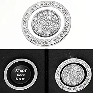 NIUHURU Car Interior Trim Bling Accessories Ignition Start button Decals Sticker fit for Land Rover Range Rover Evoque Jaguar XJ XE XF F-TYPE F-PACE I-PACE E-PACE Modification Accessories Women Fashio