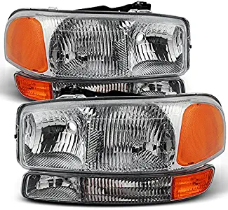 For GMC Sierra 1500 2500 3500 Yukon XL OE Replacement Headlights Driver/Passenger Head Lamps