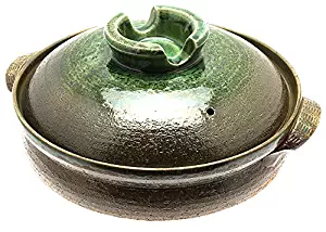 Kotobuki Donabe Japanese Hot Pot, X-Large, Brown/Green