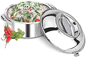 Tuelip Stainless Steel Serving Pot Chapati Container Rotii Serving Pot Chapati Dabba Hot Food Containe - 1.5 Litre