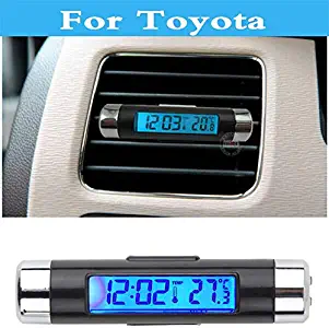 Chenghuaguo LCD Digital Thermometer Clock Calendar Car Time Clock for Toyota Corolla Rumion Corolla Runx FJ Cruiser Fortuner GT86 Harrier