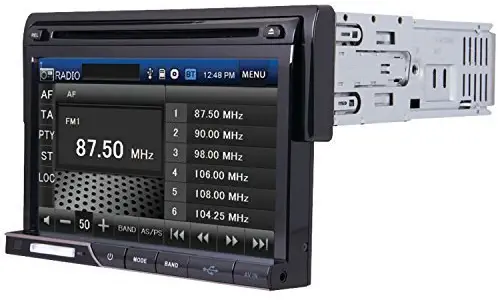 POWER ACOUSTIK PD-710 Single DIN Multimeadia Source with Detachable 7-Inch Oversize LCD Touchscreen