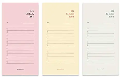 My Check List, Set of 3pcs - to Do Planning Pad, 100 Sheets per Tear Off Pad