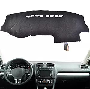 XUKEY Dashboard Cover for VW GTI/Jetta Sportwagon/Golf 6 2010-2012 Dash Cover Mat