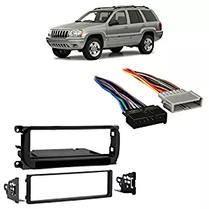 Fits Jeep Grand Cherokee 1999-2001 Single DIN Harness Radio Install Dash Kit