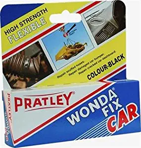 Pratley Rubber Repair - 2 Part Black Epoxy Leather Glue - Adhesive Kit for Couches, Shoe Sole, Boot Heel, Plastic, Car Dashboard and Bumper