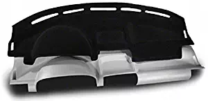 Coverking Custom Fit Dashcovers for Select Chevrolet Silverado 1500/2500/3500 Models - Molded Carpet (Black)