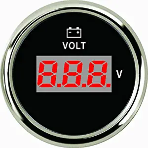 ELING Digital Voltmeter Volt Gauge 8-32V 52mm(2") with Backlight