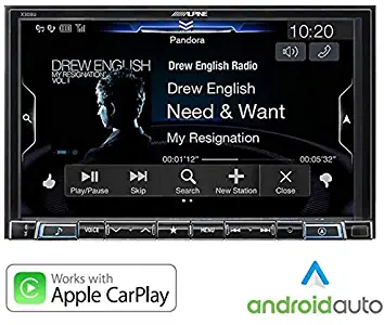 Alpine X308U High Resolution 8-Inch Mech-Less Apple Car Play & Android Auto w/Built-in 3D & 2D Navigation Touch Screen Digital Media Receiver with AM/FM Tuner (Does not Play CDs)