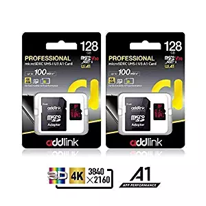 addlink 2PACK MicroSDXC 128GB U3 V30 A1 Memory Card with Adapter with Read 100MB/s high Speed