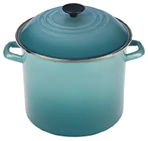 Le Creuset Enamel-on-Steel Covered Stockpot, 10-Quart, Caribbean