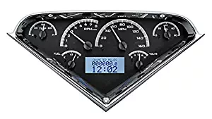 Dakota Digital 55 56 57 58 59 Chevy Pickup Truck Analog Dash Gauges Black Alloy White VHX-55C-PU-K-W