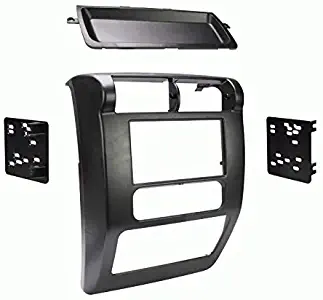 Carxtc Double Din Install Car Stereo Dash Kit for a Aftermarket Radio Fits 2003-2006 Jeep Wrangler Trim Bezel is Painted Black