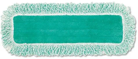 Dust Pad W/fringe, Microfiber, 18" Long, Green, 6/carton