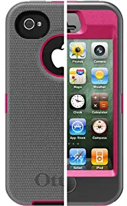 OtterBox Defender Series Case and Holster for iPhone 4/4S- Retail Packaging - Pink/Gray (Discontinued by Manufacturer)