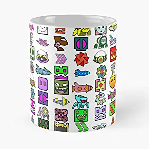 Dash Geometry Dash Icons Fun Games Geometry Best 11 Ounce Ceramic Coffee Mug Gift