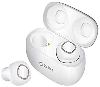 PRO Wireless V5 Bluetooth Earbuds for BLU Dash X Plus LTE Mini with Charging case for in Ear Headphones. (V5.0 Pro White)