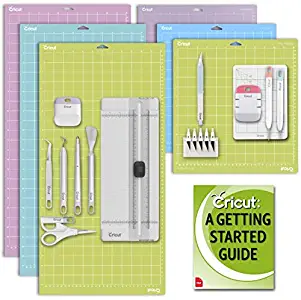 Cricut Machine Variety Mat Set (Light, Standard, Strong), Essential Mint Tool Set, Paper Tool Kit