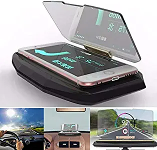 Weoto Head-up Display Mobile Phone Navigation Holder, HUD Smartphone Holder Mount Anti-Slip Bracket for Car Driving