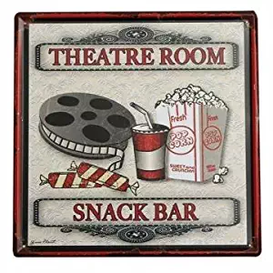 UR Home Decor metal tin signTheater Snack Bar Tin Sign Vintage Metal Plaque Poster Bar Pub Home Wall Decor