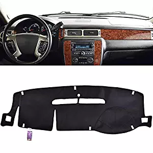 XUKEY Dashboard Cover for Chevrolet Tahoe Suburban Avalanche Silverado 2007-2013 for GMC Sierra Yukon 2007–2014 Dash Board Cover Mat