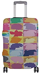 My Little Pony Twilight Sparkle Pinkie Pie Rainbow Dash Pattern Print Travel Luggage Protector Baggage Suitcase Cover Fits 18-21 Inch Luggage