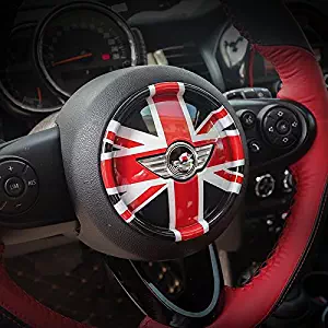 LVBAO 3D Steering Wheel Cover Dashboard Trim Sticker for BMW Mini Cooper ONE S JCW F Series F54 F55 F56 F57 F60 Countryman Clubman Union Jack (03)