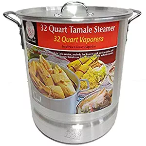 32 Qt Tamale Steamer Vaporera Stock Pot Premium Aluminum Tamalera 8 Gallons