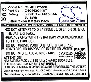 Cameron Sino 1400mAh Li-ion High-Capacity Replacement Batteries for BLU Dash L2, D250, fits BLU C505629140I, C505629140L, C505629140T