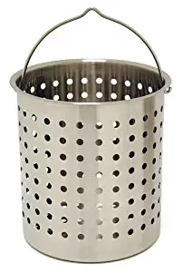 Bayou Classic B136, 36-Qt. Stainless Perforated Basket