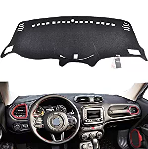 XUKEY Dashboard Cover for Jeep Renegade 2015 2016 2017 2018 Dash Cover Mat