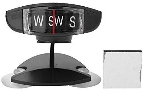 Car Mount Compass Ball, Multi-Functional Sea Marine Navigation Bracket with Adhesive and Delicate Decoration, Perfect for Finding Direction, Universal Dashboard Dash Stand Compass for Most Boat Car Tr